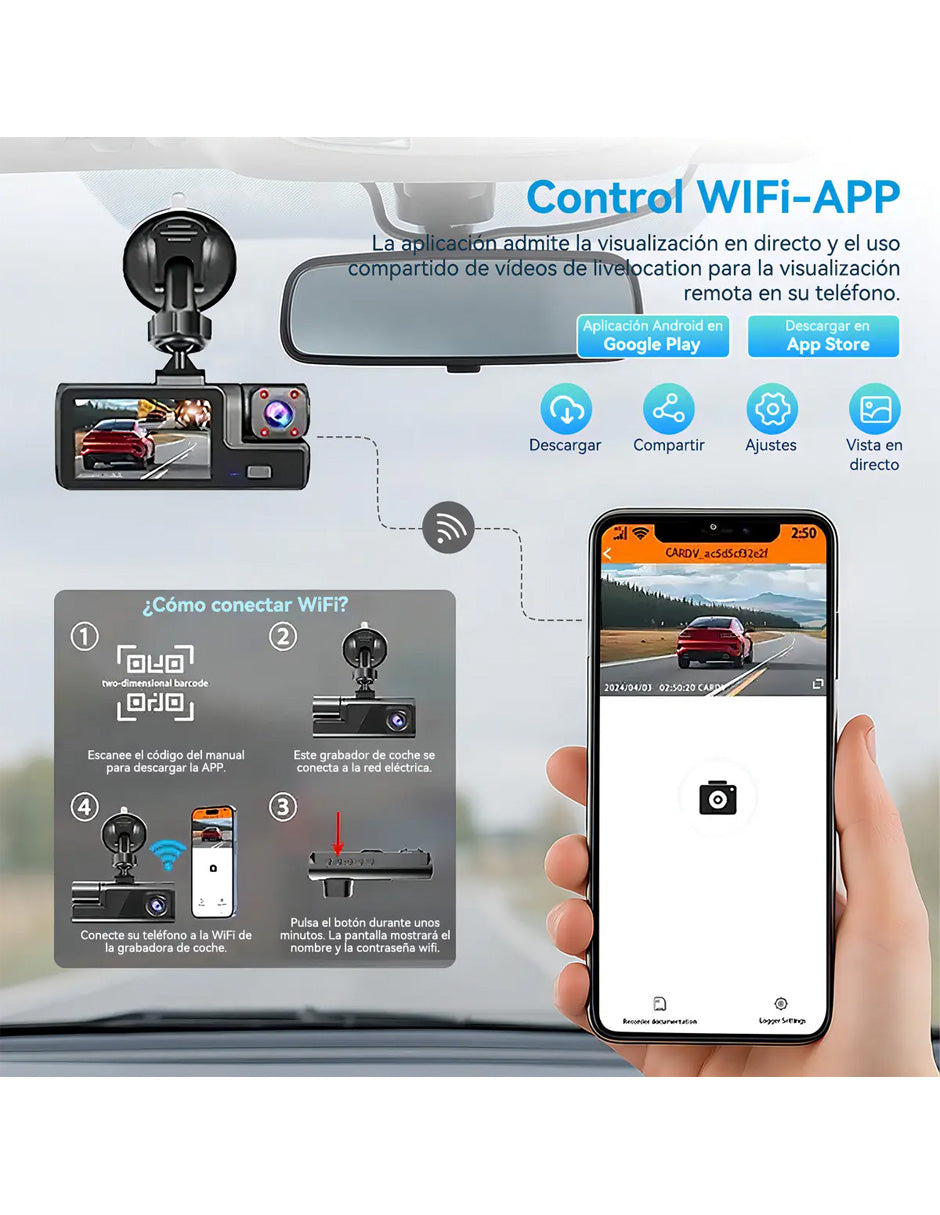 Cámara para Auto 1080p WiFi Petukita Box Pro