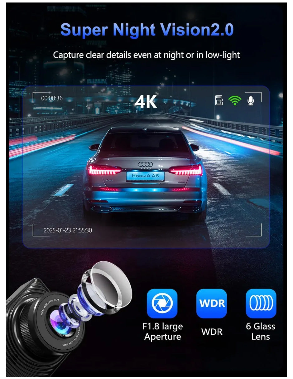 Dashcam Doble 1080p GPS WiFi Petukita Box Pro