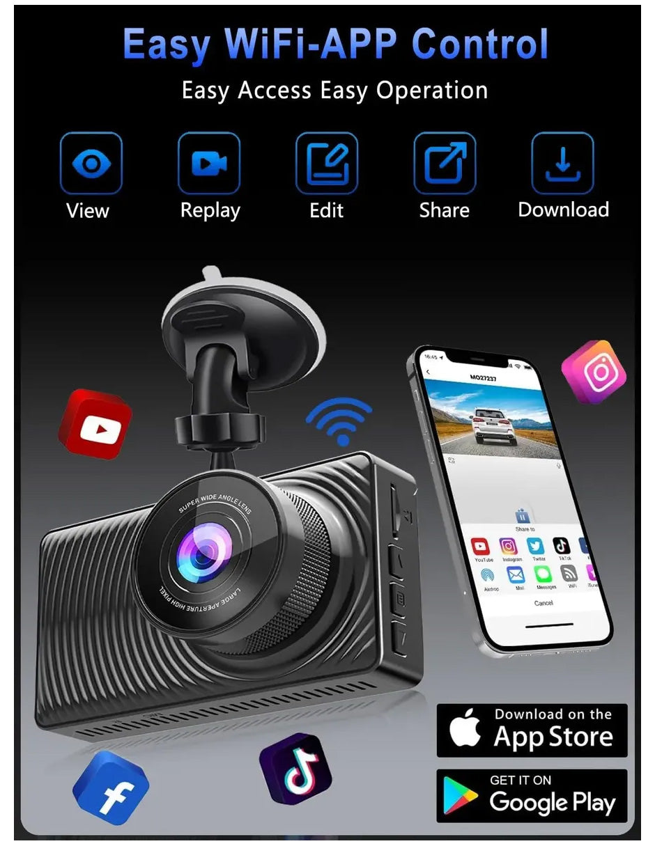 Dashcam Doble 1080p GPS WiFi Petukita Box Pro