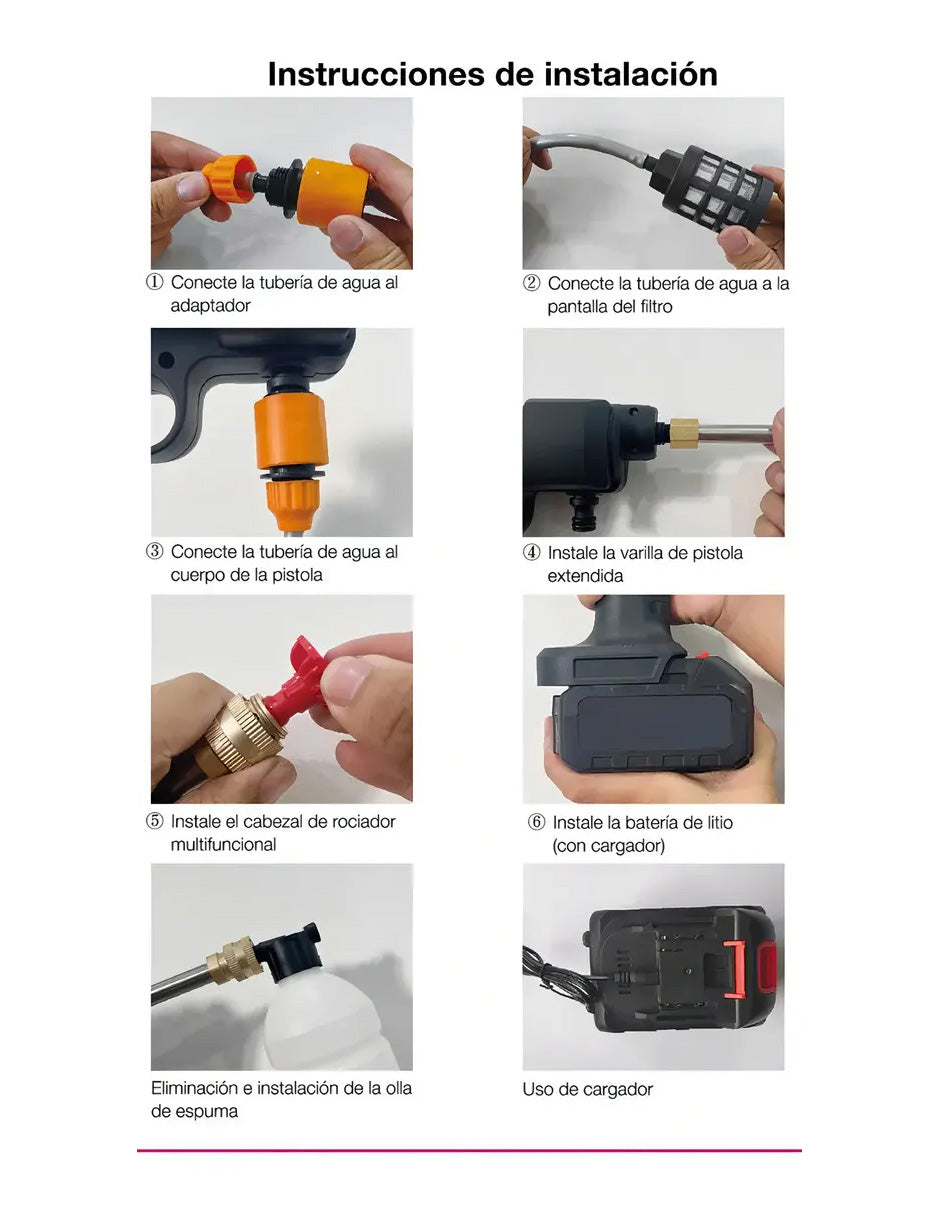 Hidrolavadora Inalámbrica YN01 Petukita Box | Pistola de Presión Portátil