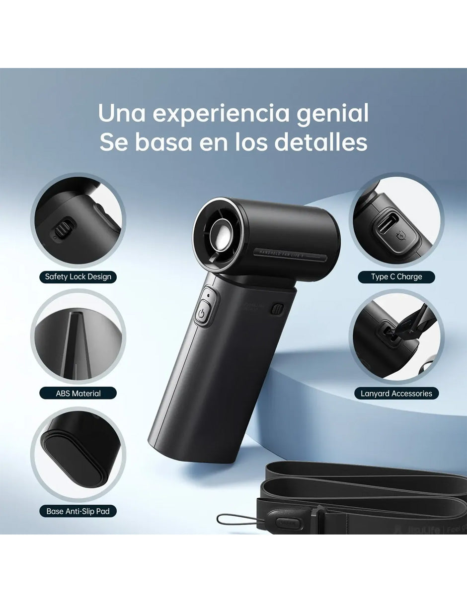 Ventilador Portátil Recargable Petukita Box 5000mAh Negro USB