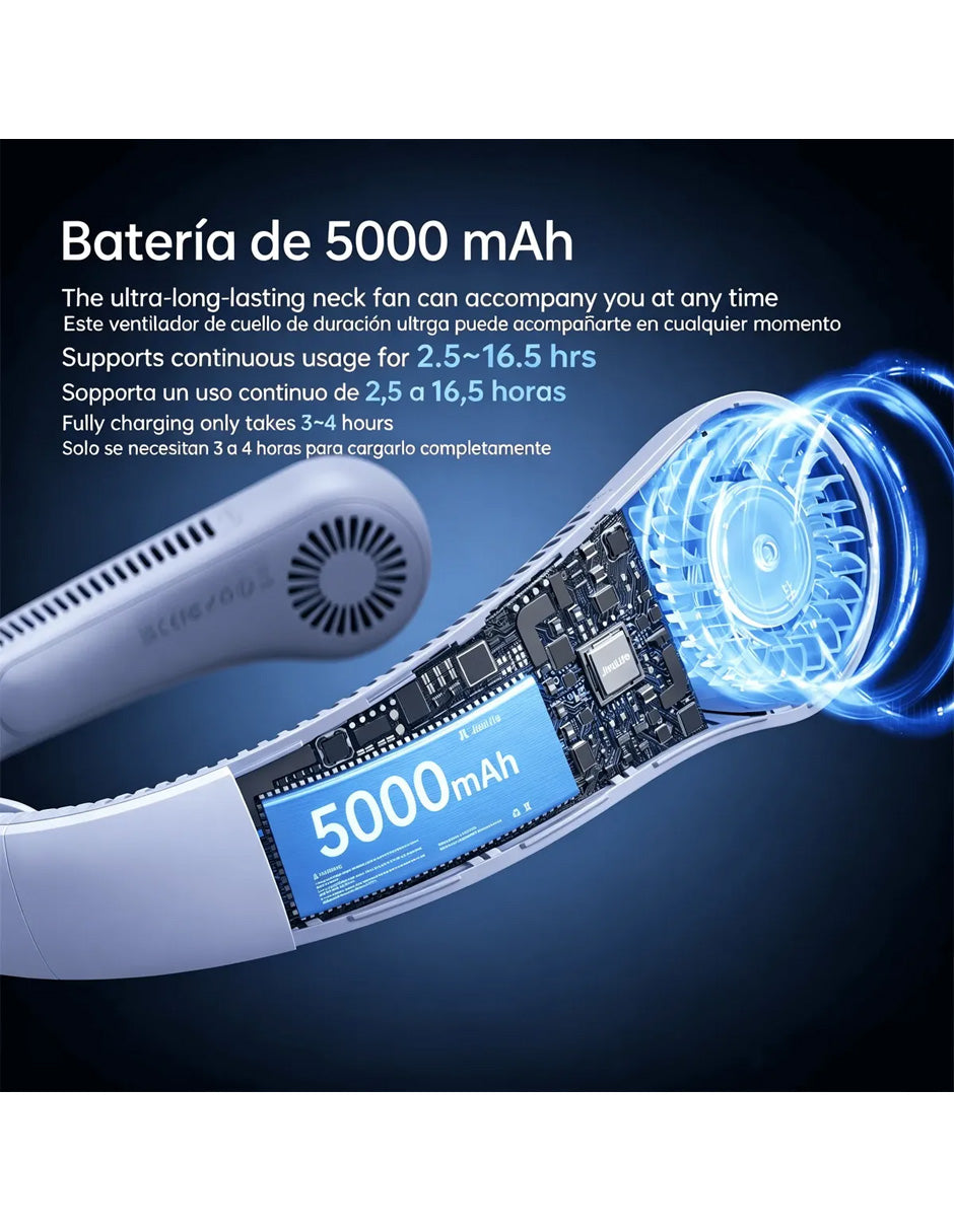 Ventilador de Cuello FA14 Petukita Box 5000mAh | Manos Libres