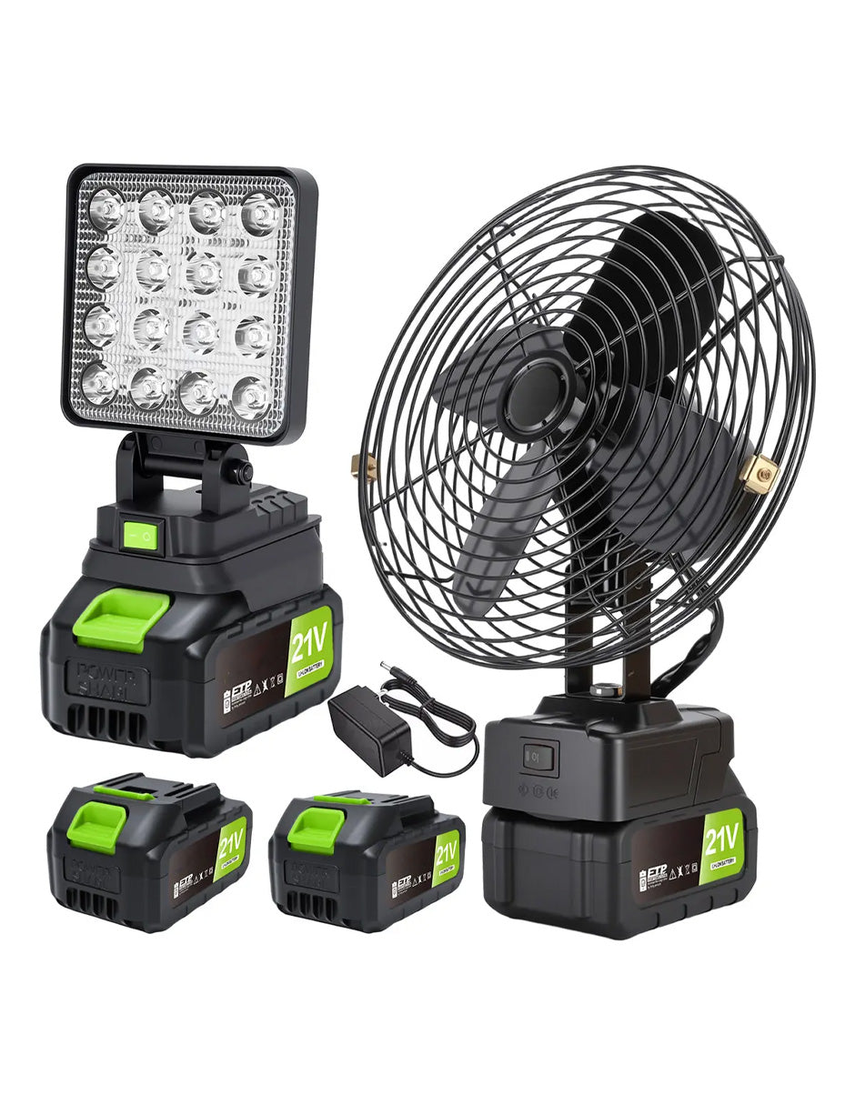 Ventilador Portátil FSD+ Petukita Box Recargable con Luz LED