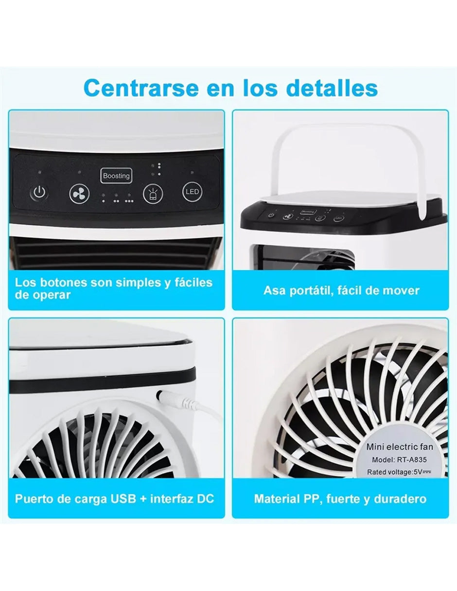 Mini Enfriador Humidificador AC Petukita Box 900ml | Climatizador USB