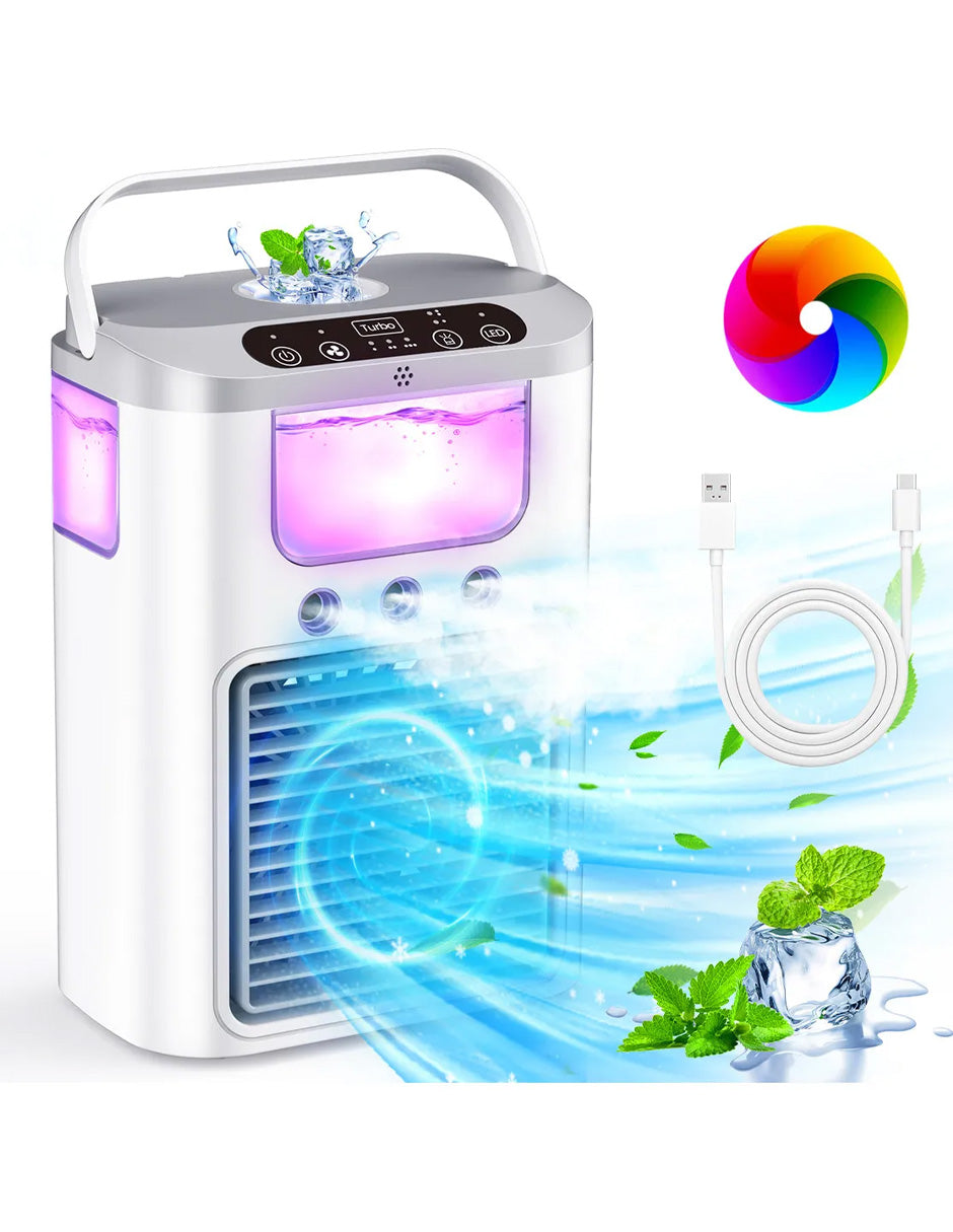 Mini Climatizador AKIO Petukita Box Blanco 3 en 1 | Enfriador USB