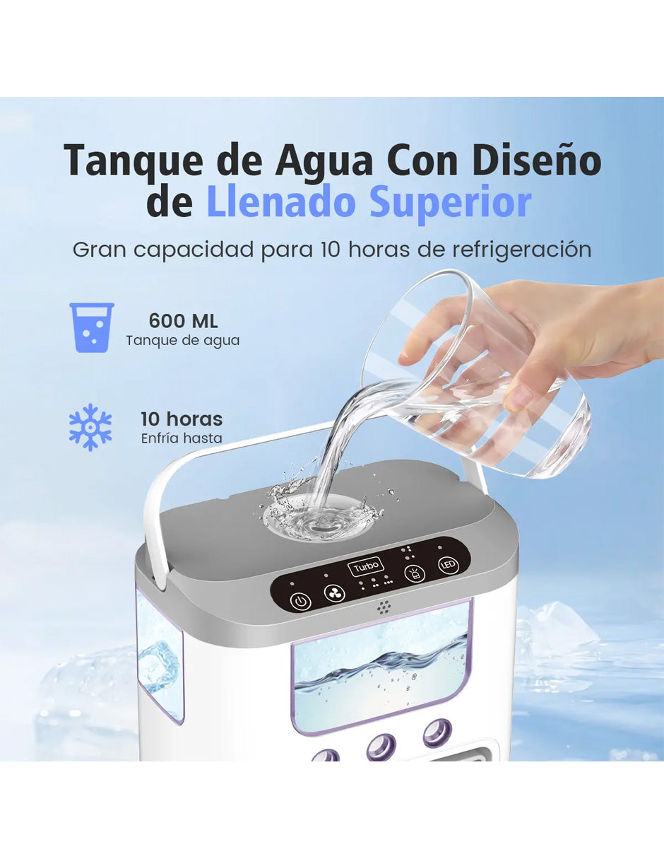 Mini Climatizador AKIO Petukita Box Blanco 3 en 1 | Enfriador USB