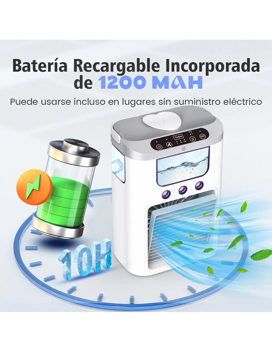 Mini Climatizador AKIO Petukita Box Blanco 3 en 1 | Enfriador USB