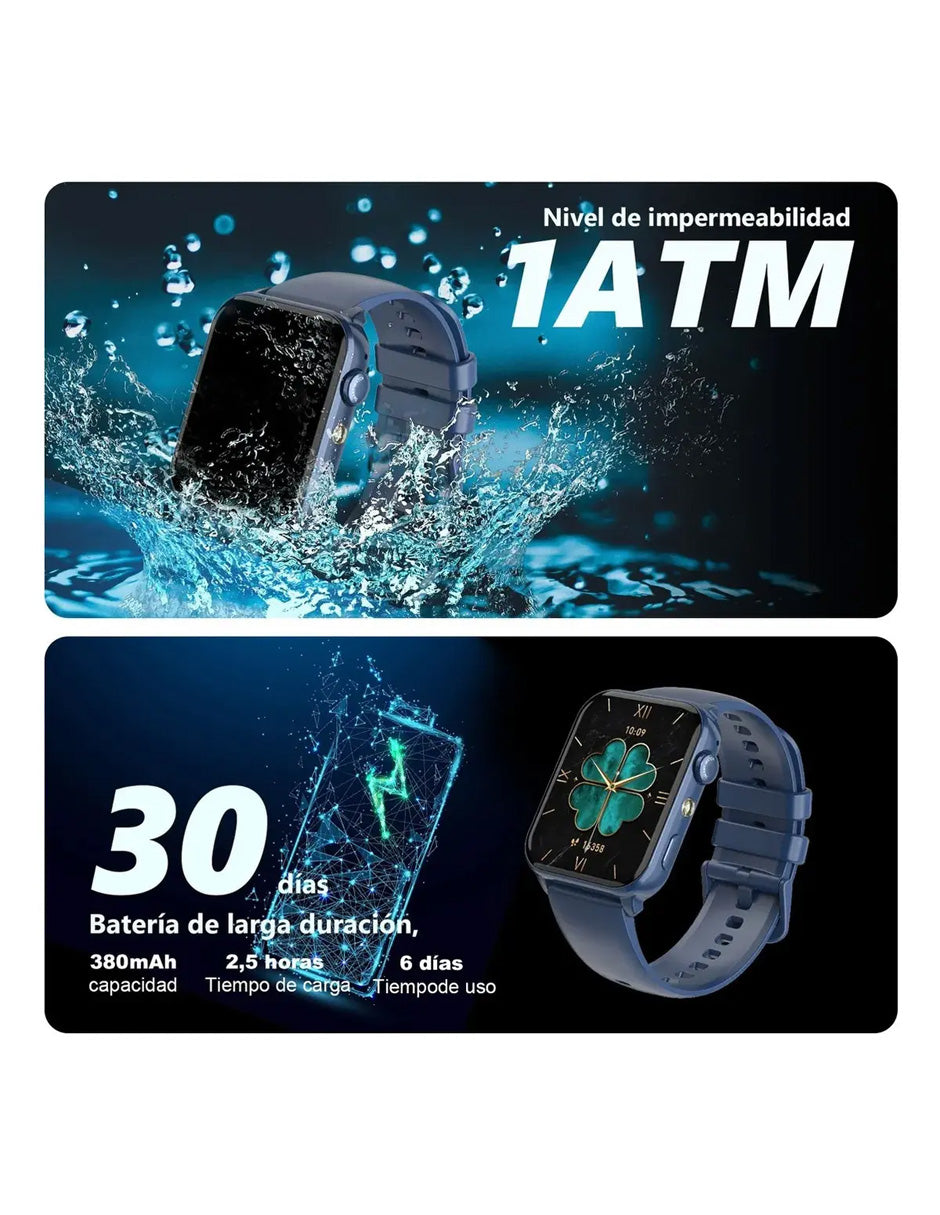 Smartwatch IOWOR30 Petukita Box Azul con Linterna