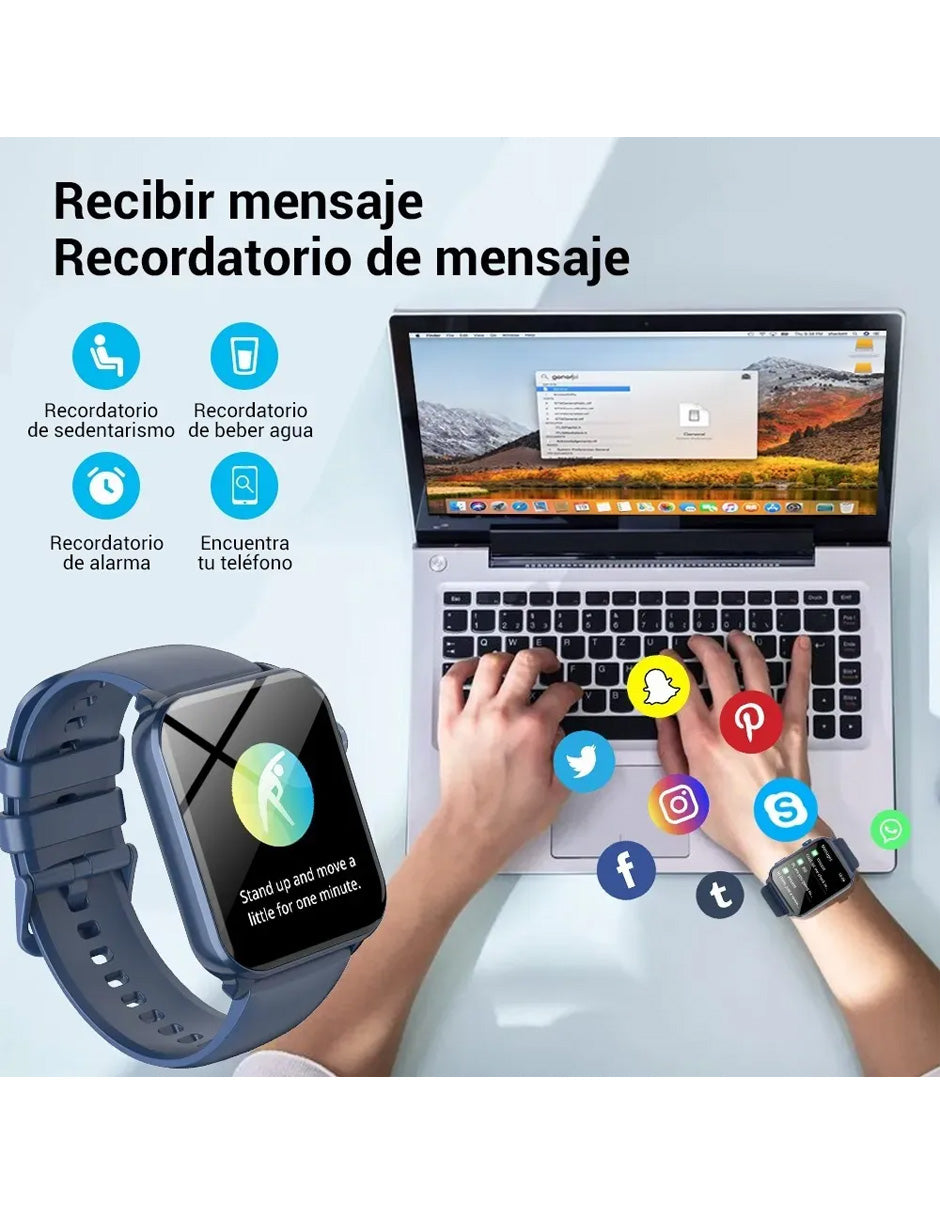 Smartwatch IOWOR30 Petukita Box Azul con Linterna