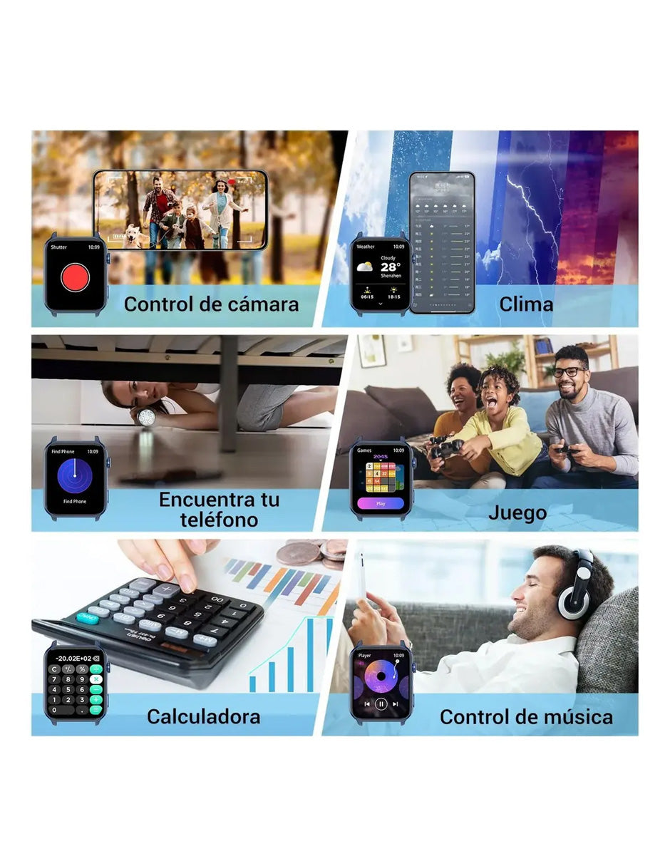 Smartwatch IOWOR30 Petukita Box Azul con Linterna