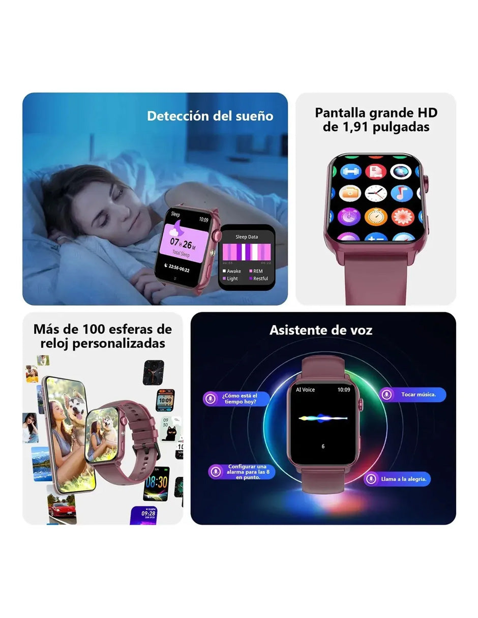 Smartwatch IOWOR30 Petukita Box Violeta con Linterna