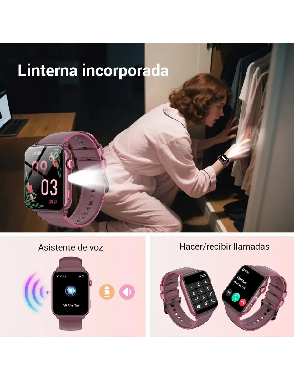 Smartwatch IOWOR30 Petukita Box Violeta con Linterna