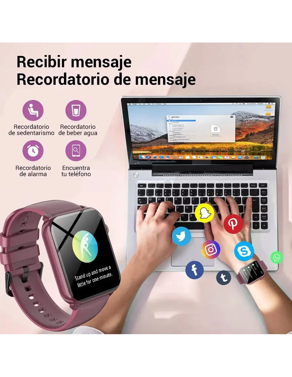 Smartwatch IOWOR30 Petukita Box Violeta con Linterna