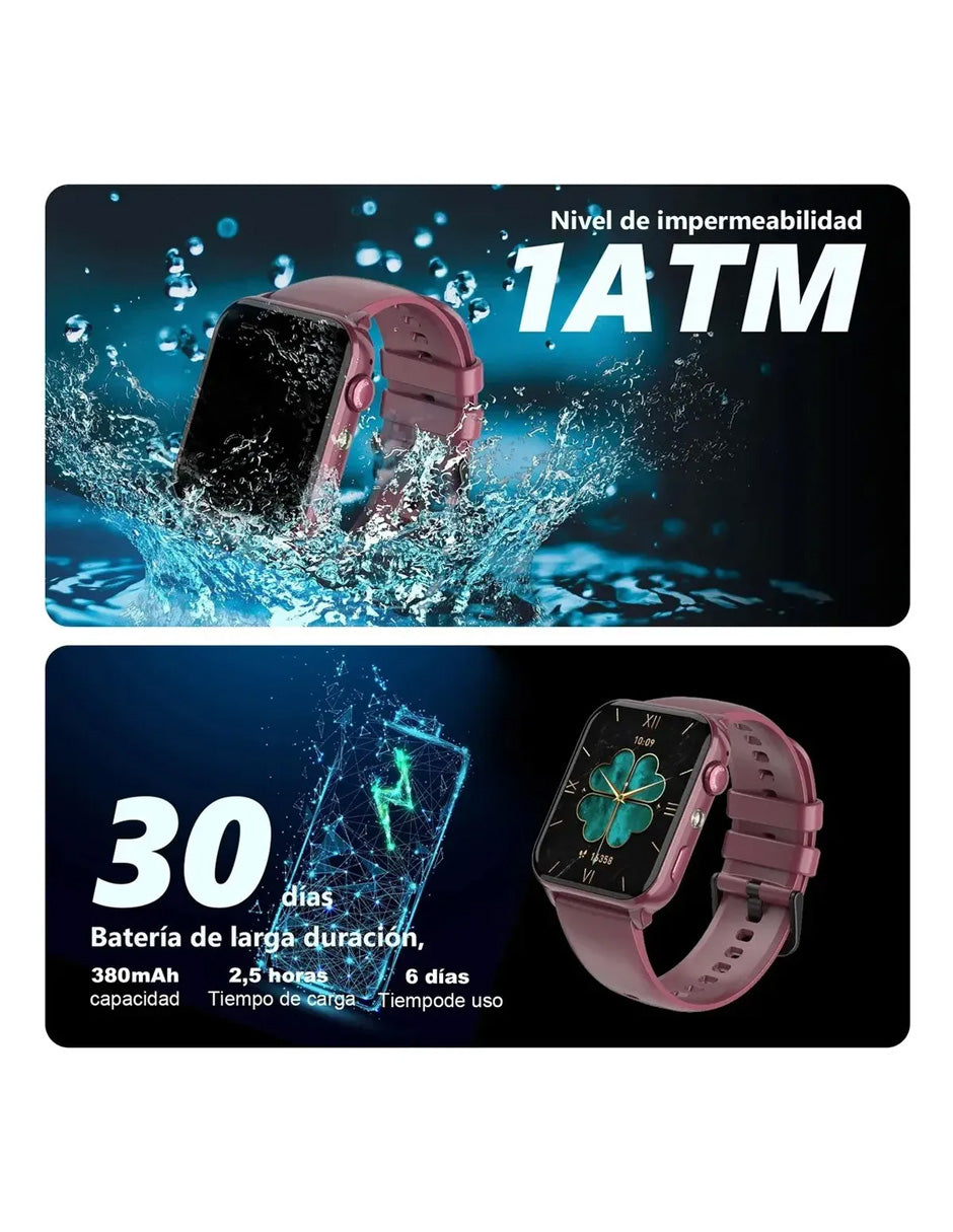 Smartwatch IOWOR30 Petukita Box Violeta con Linterna