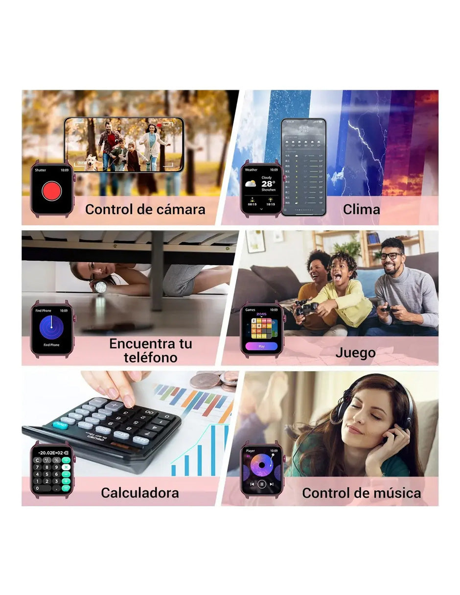 Smartwatch IOWOR30 Petukita Box Violeta con Linterna