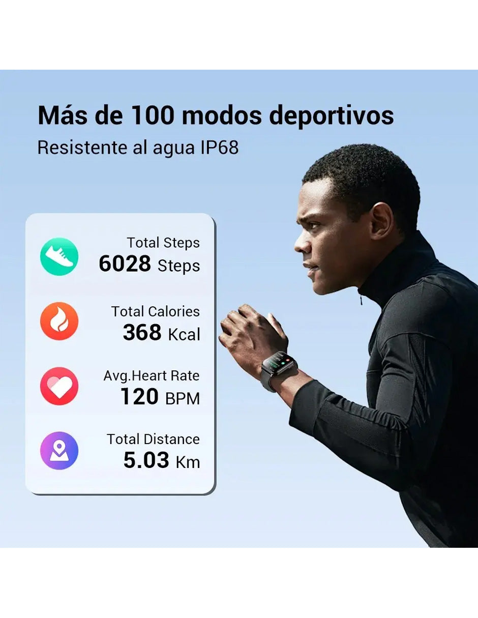 Smartwatch IOWOR30 Petukita Box Negro con Linterna