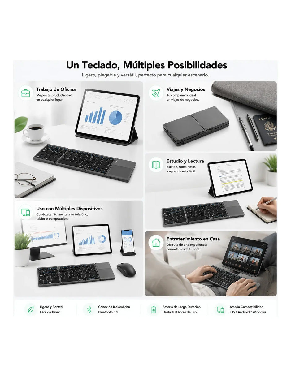 Teclado Inalámbrico Negro Petukita Box AFW