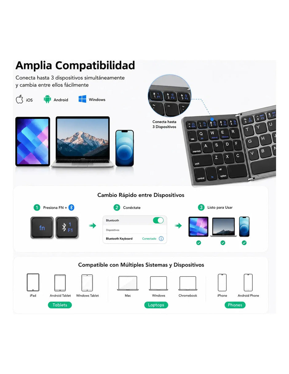 Teclado Inalámbrico Negro Petukita Box AFW