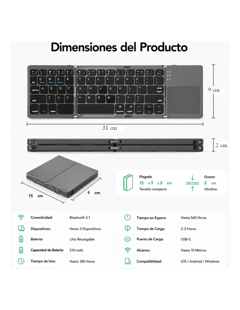 Teclado Inalámbrico Negro Petukita Box AFW