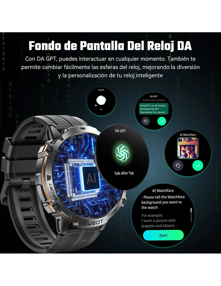 Smartwatch UBOT-3X Petukita Box Negro