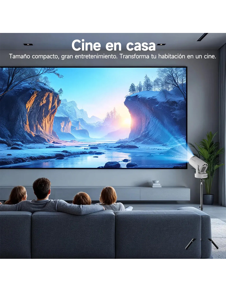 Proyector HY300PRO+ Petukita Box | Android 14, Wi-Fi 6, Bluetooth 5.4, Soporte 180°, Cine en Casa HD