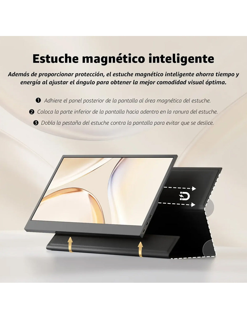 Monitor Portátil Petukita Box Type C PTM15 15.6" Full HD IPS | USB-C y Mini HDMI | Compatible con Laptop, PC, Mac, PS5, Xbox, Nintendo Switch