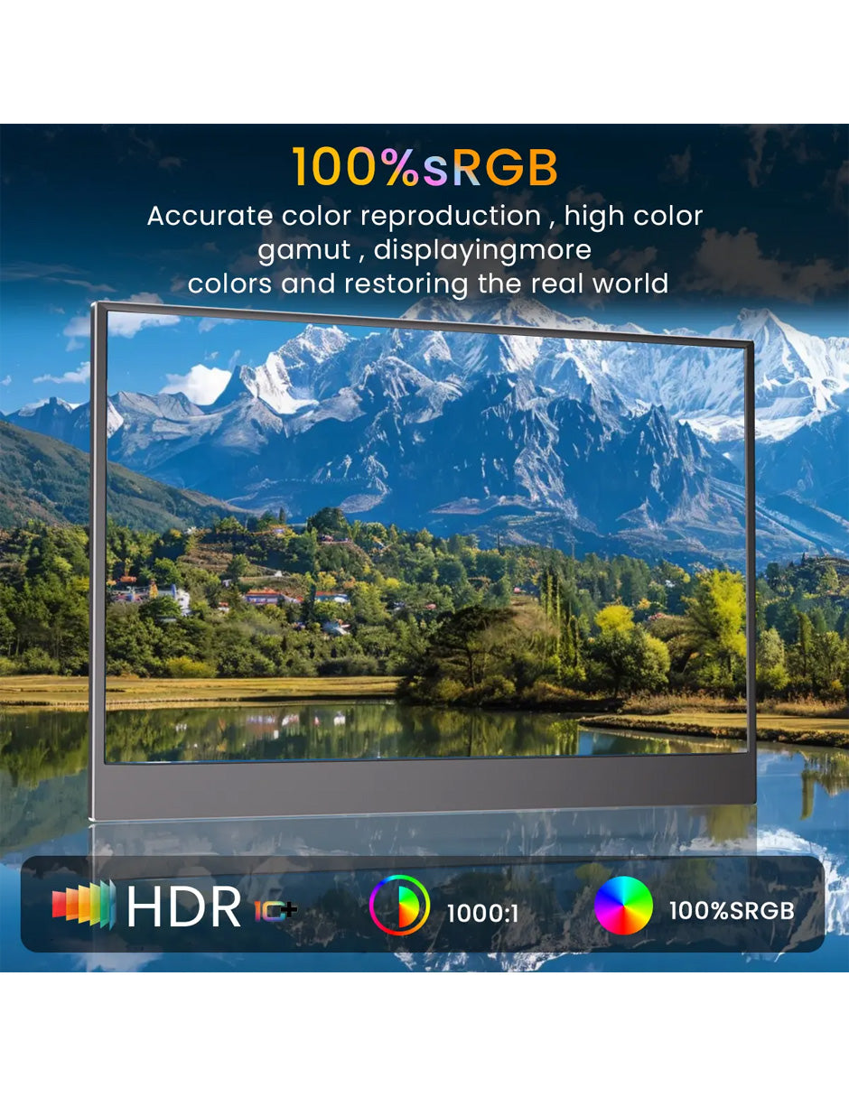 Monitor Portátil Petukita Box TH-ZJ14 14" Full HD+ IPS 16:10 USB-C HDMI HDR para Laptop, MacBook, PC, PS5, Nintendo Switch