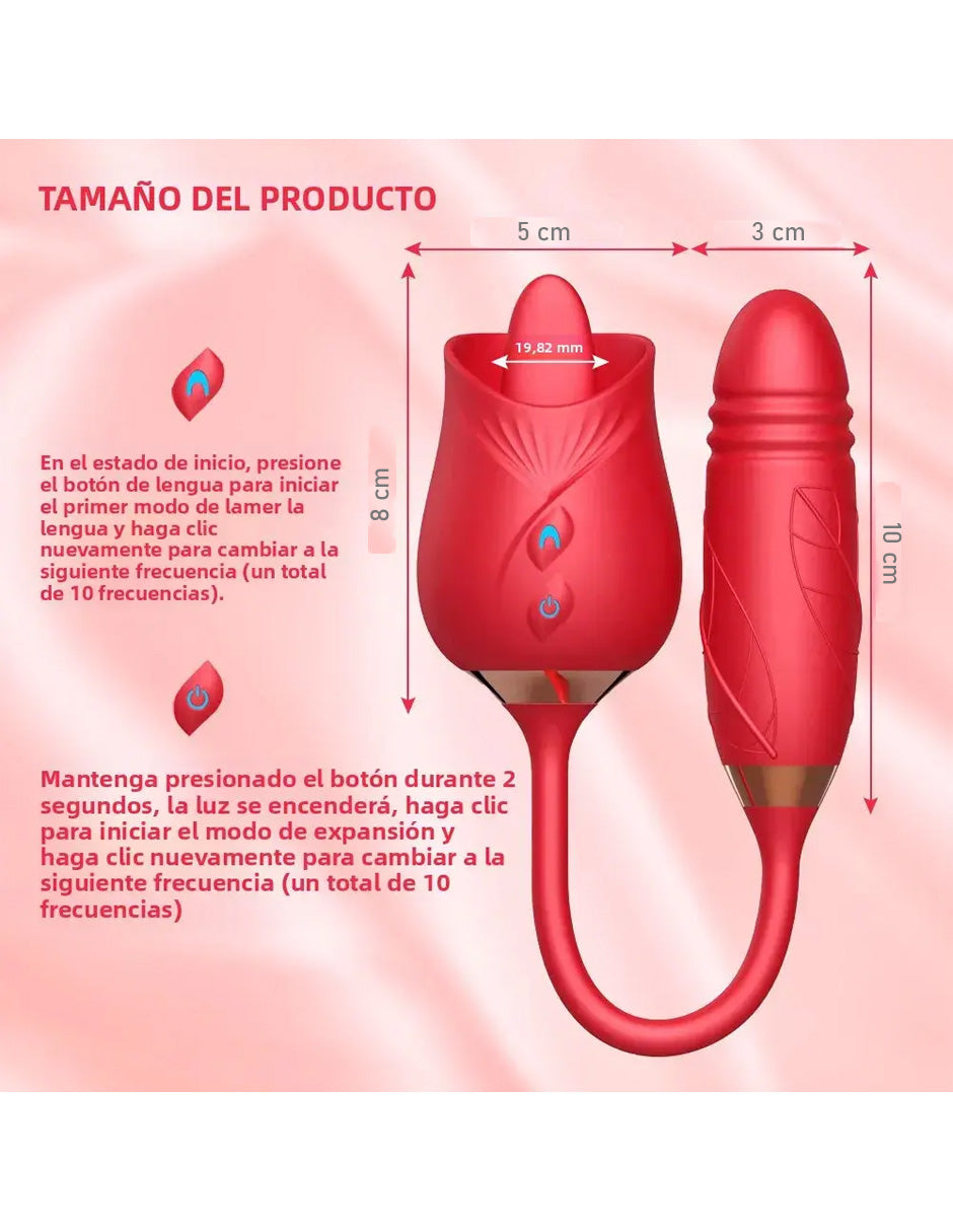 Consolador Vibrador YHDZSW de Silicona | 10 Modos de Vibración | Recargable | Resistente al Agua