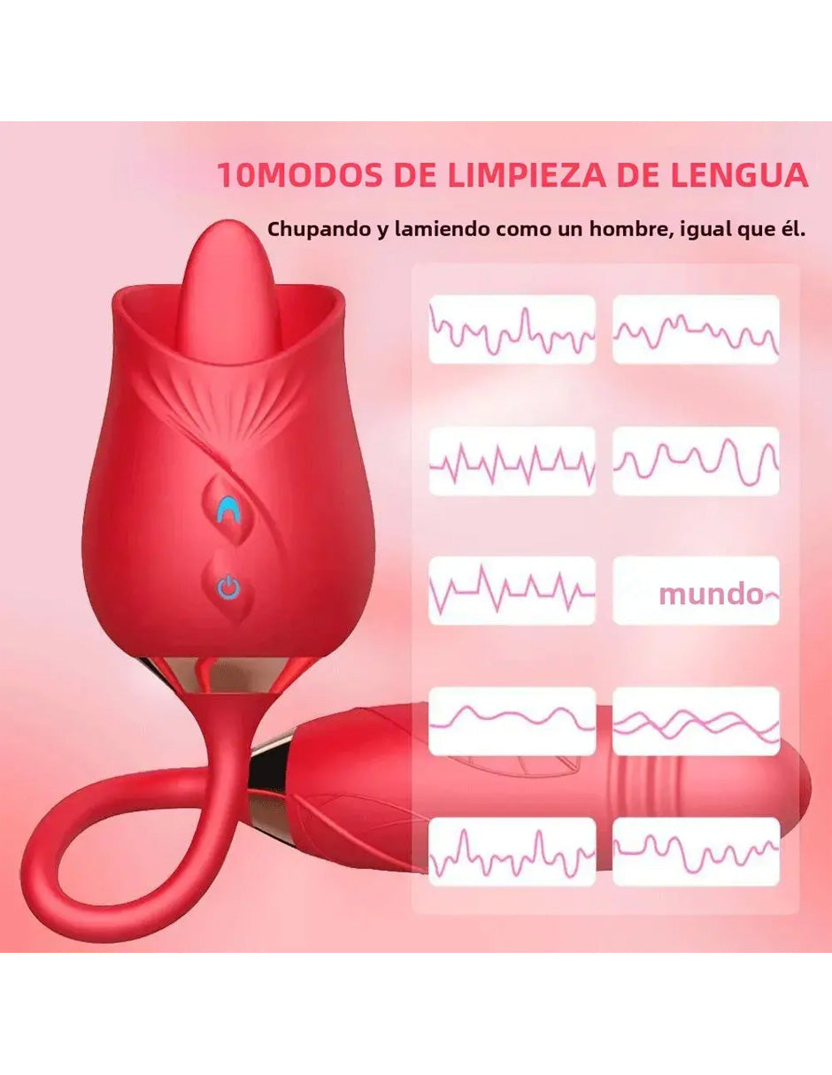 Consolador Vibrador YHDZSW de Silicona | 10 Modos de Vibración | Recargable | Resistente al Agua