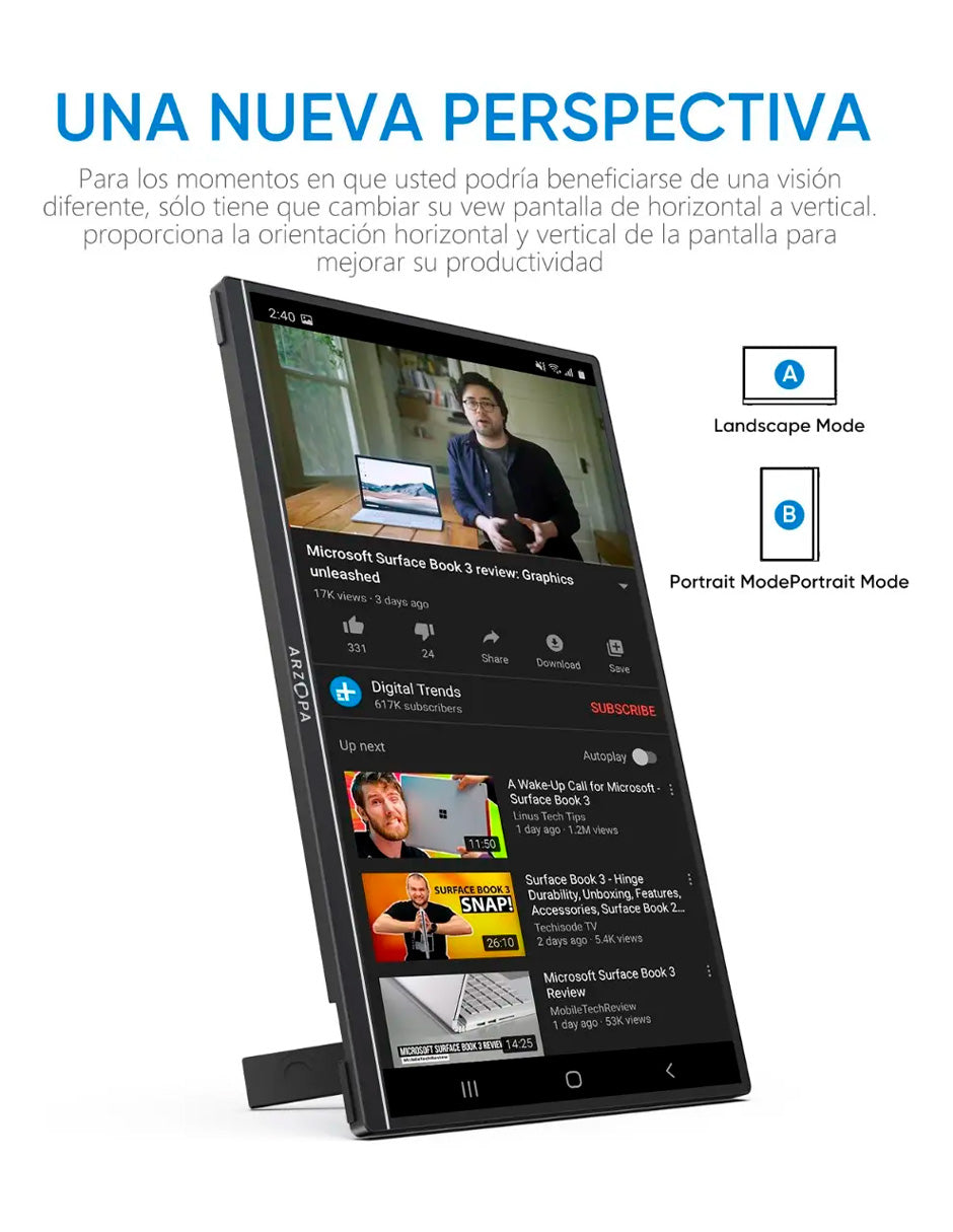Monitor Portátil Petukita Box A1S 14" Full HD IPS 1080P USB-C Mini HDMI