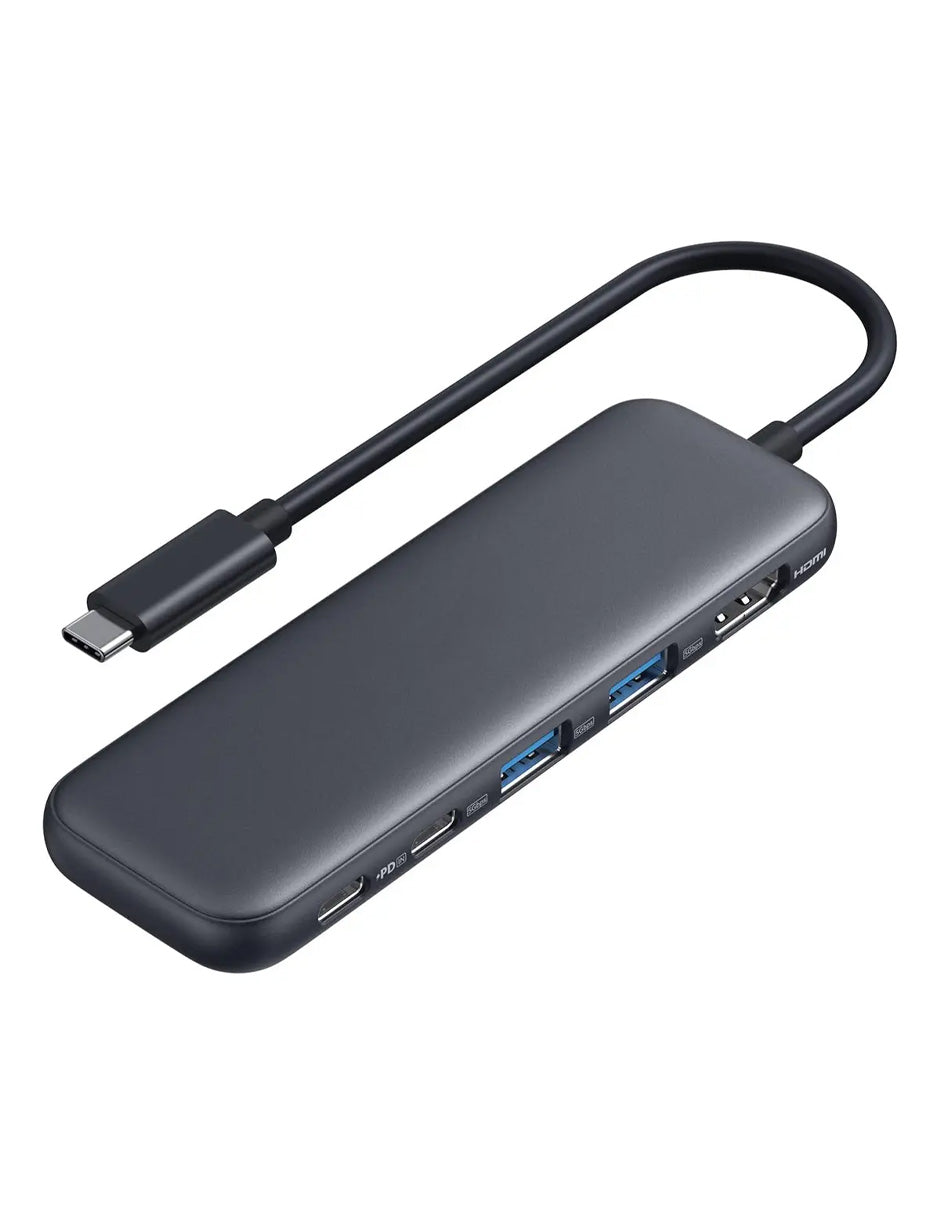 Hub USB-C 5 en 1 con HDMI 4K, USB-A, USB-C y SD/TF
