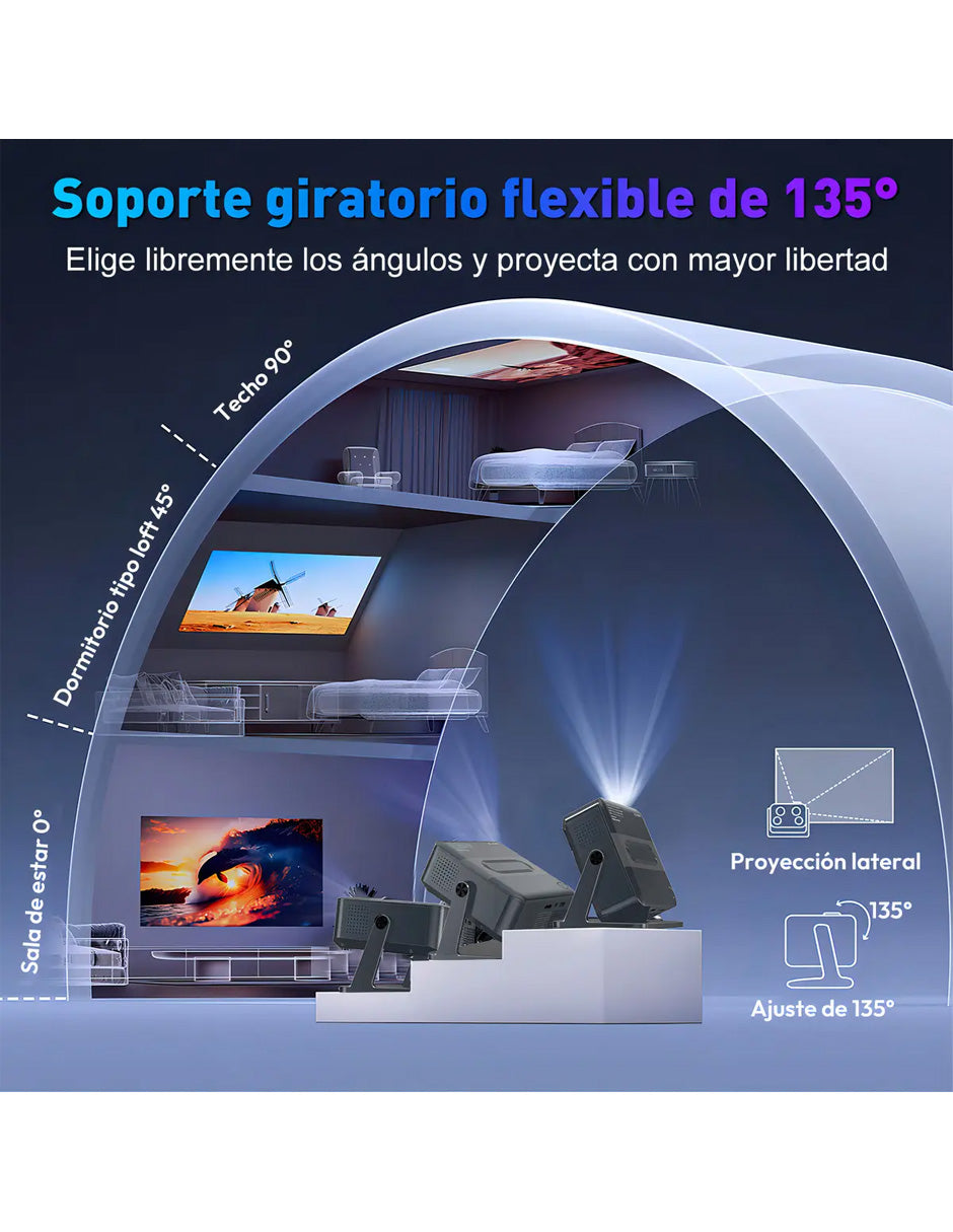 Combo Petukita Box: Proyector 4K Soporte + Mochila + Bocina Bluetooth A1H