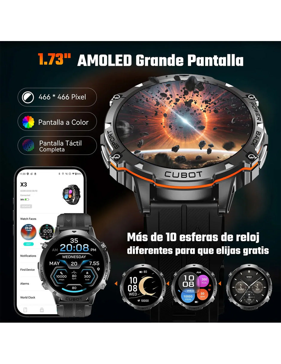 Combo Petukita Box Mochila Táctica + Bocina Portátil + Smartwatch Inteligente con Llamadas