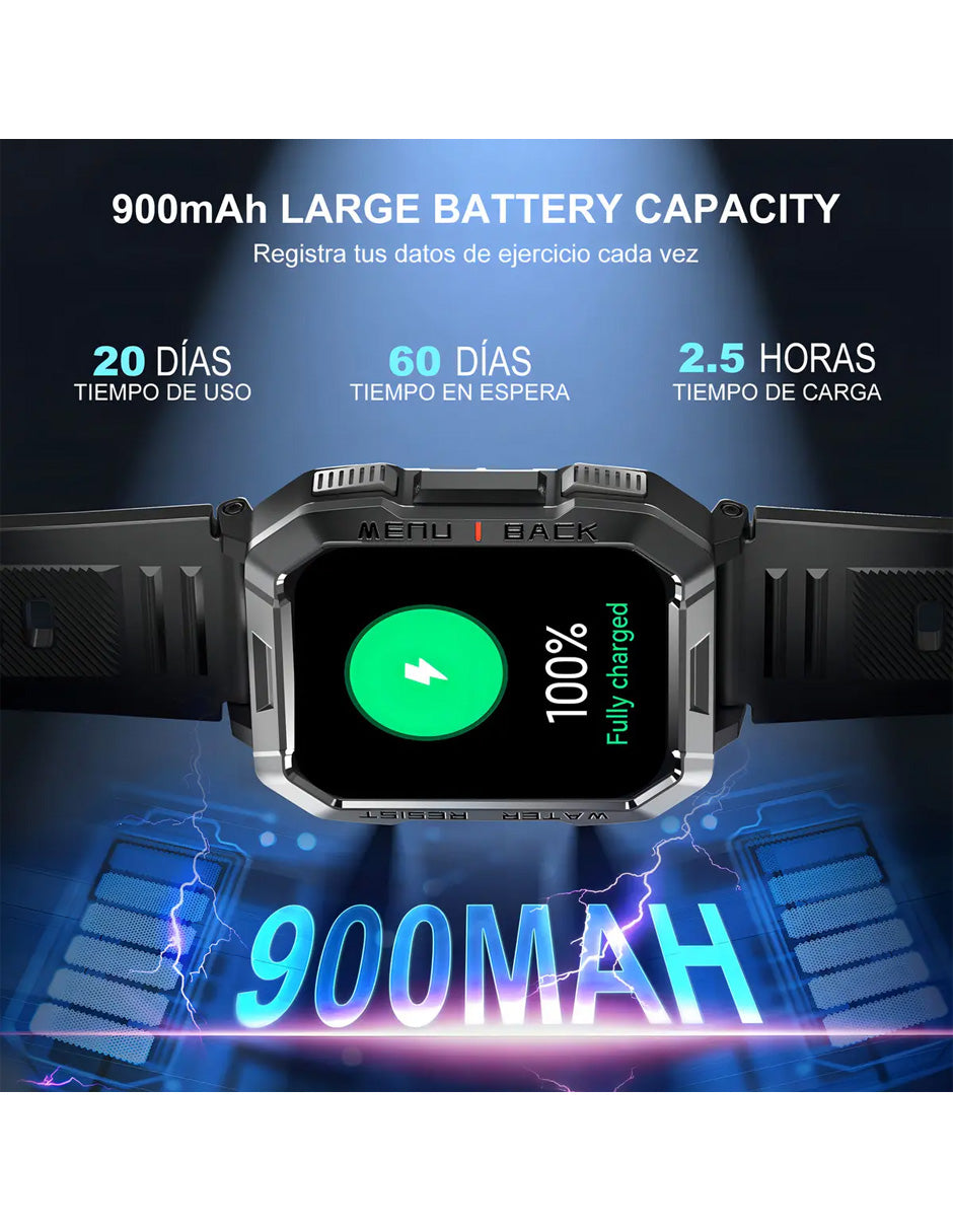 Combo Smartwatch Militar + Bocina Portátil + Cangurera Táctica | Tecnología y Aventura