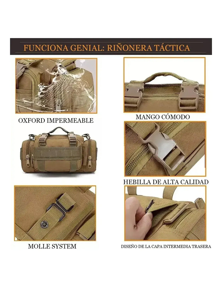 Combo Petukita Box: Bocina Portátil + Cangurera Táctica + Smartwatch