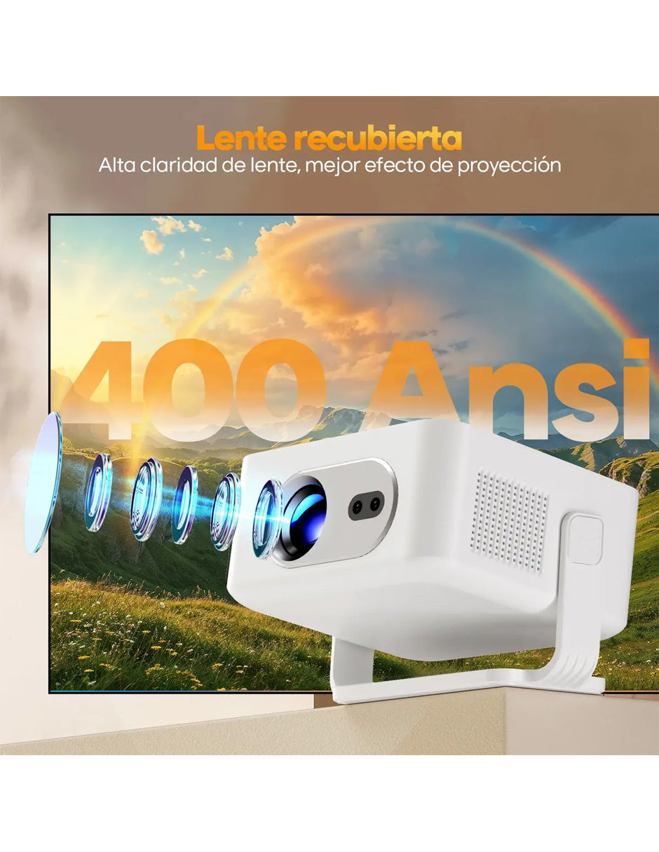 Proyector Portátil Petukita Box HY300Max 720P con Android 14, WiFi 6 y Bluetooth 5.4