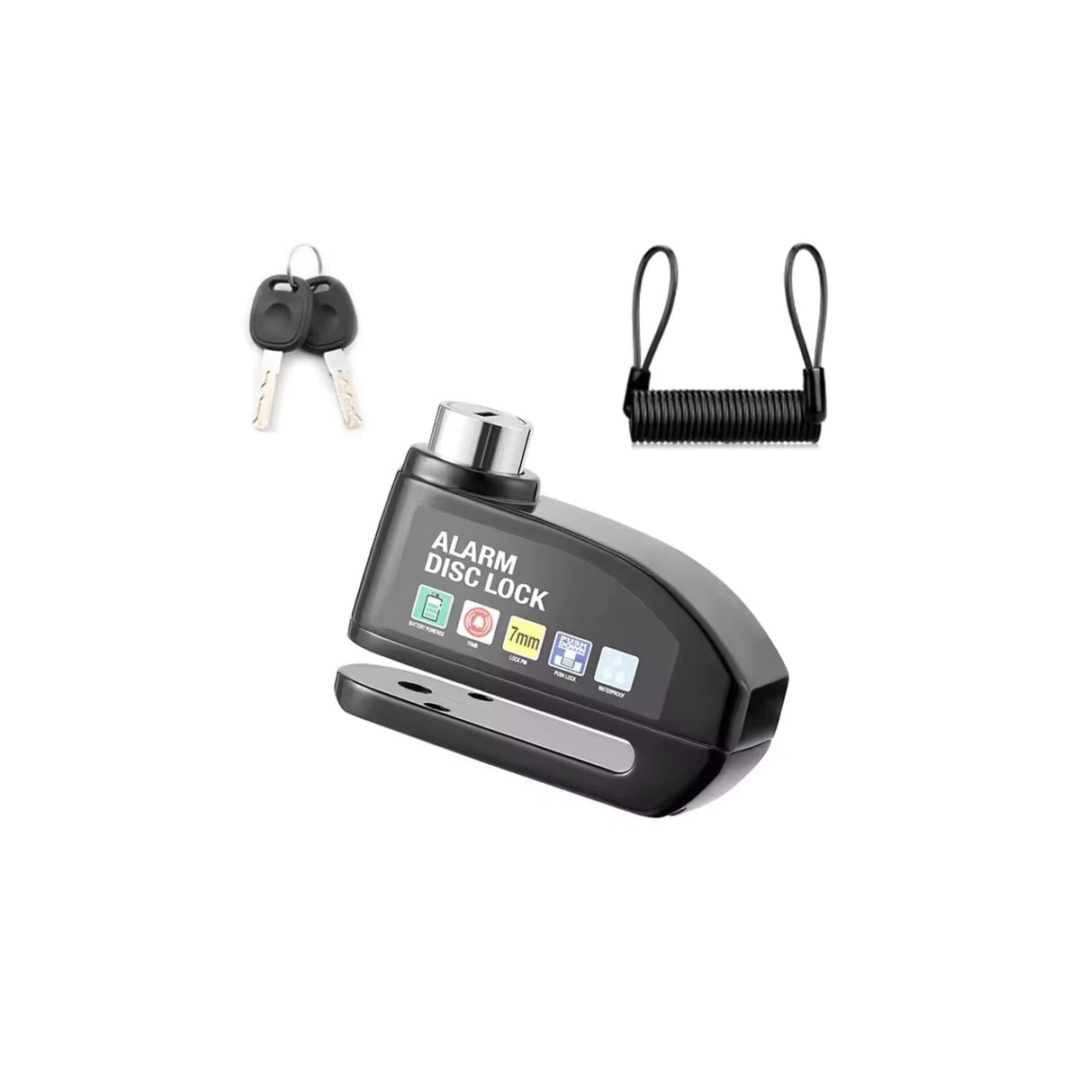 Candado para disco de freno de moto con alarma y sensor S1409 - foto 3