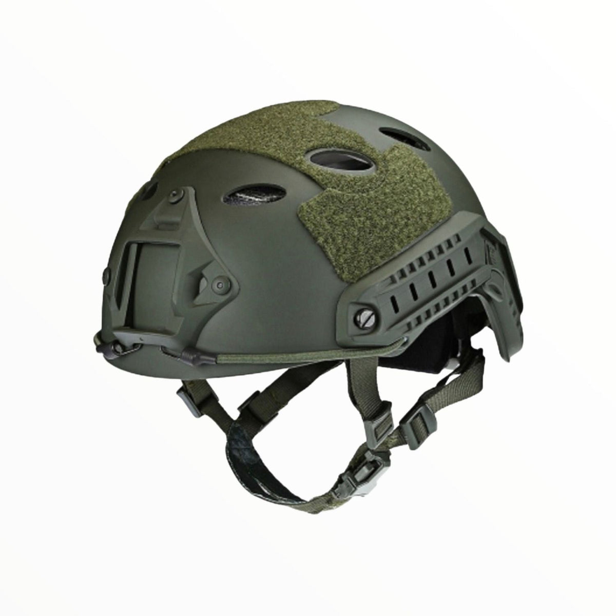 Casco táctico con oreja recortada, rieles y bases para paintball - foto 2
