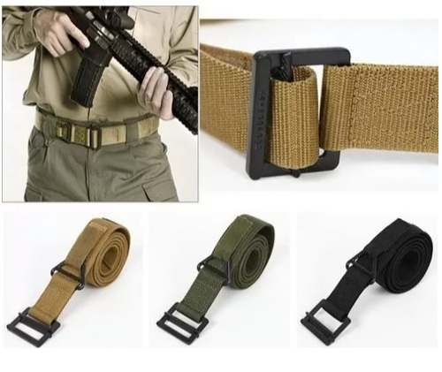 Cinturón táctico CQB de nylon con hebillas de acero y argolla frontal (X231) - foto 5