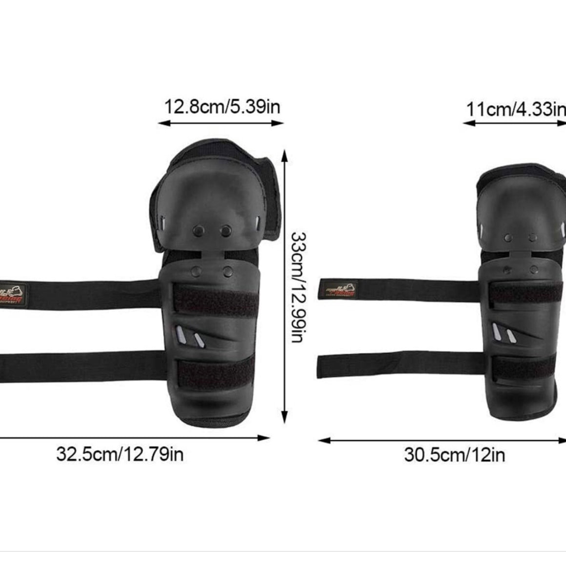 Set de rodilleras y coderas rígidas ABS para moto, ciclismo y airsoft - foto 5