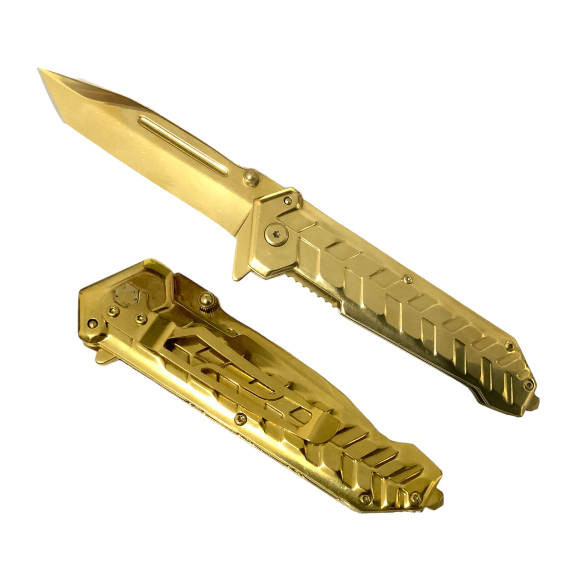 Navaja plegable con clip y rompevidrios, modelo A0-199