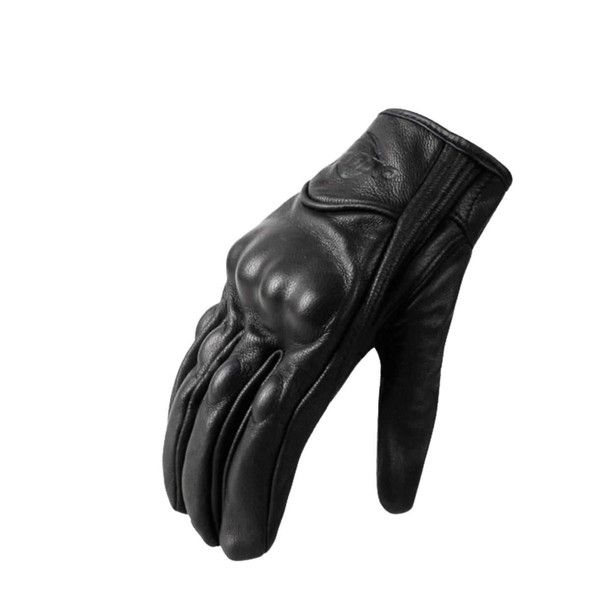 Guantes de moto de piel sintética con protección en nudillos y dedos táctiles - foto 2