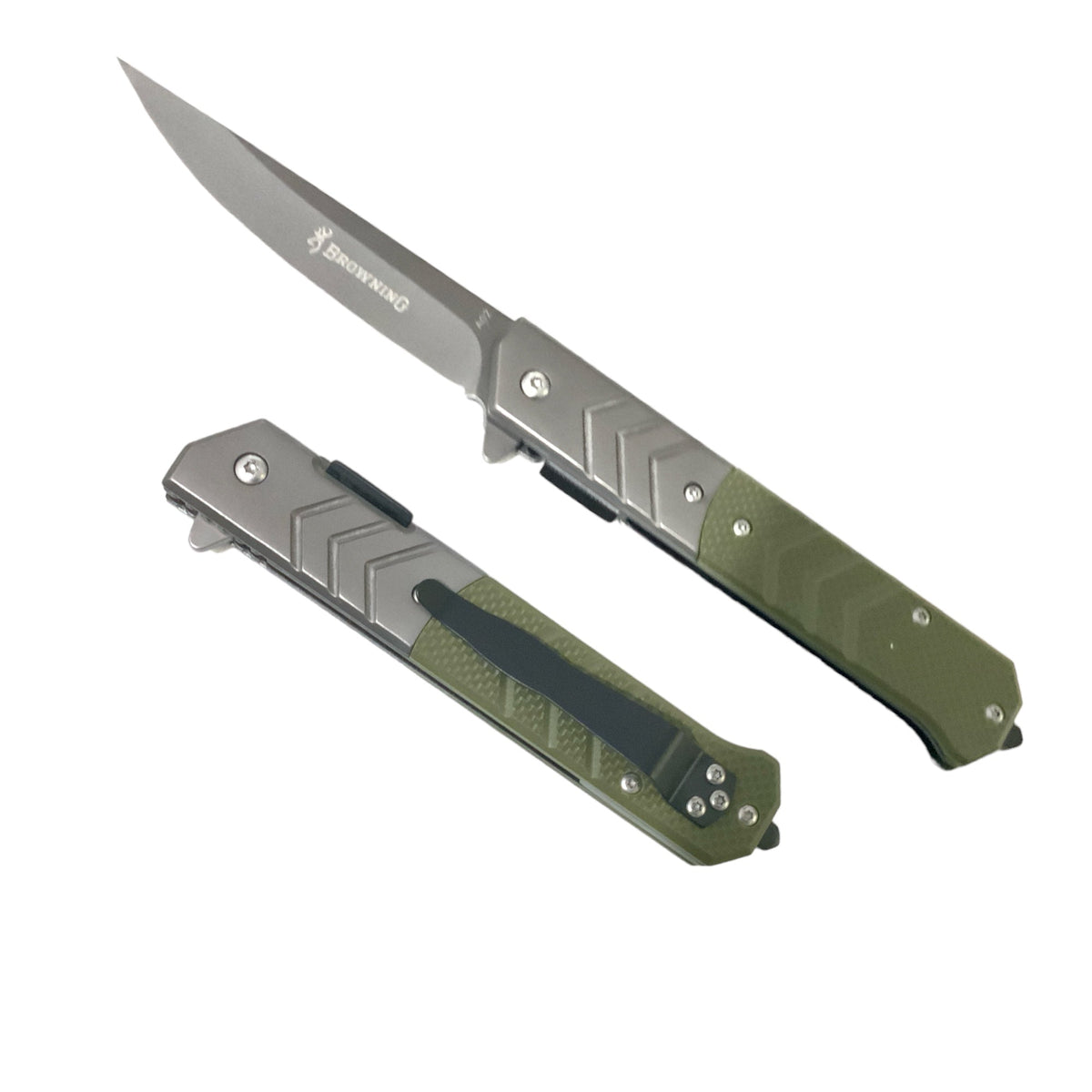 Navaja manual con clip estilo Browning, modelos A02 y X57