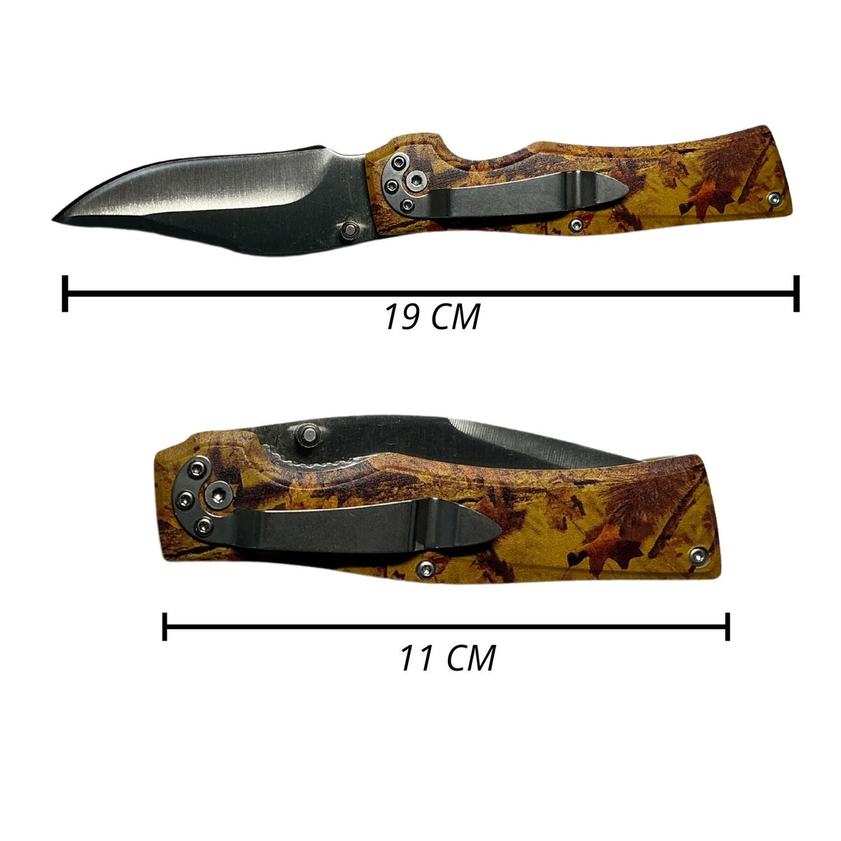 Navaja plegable camuflada drop point de 19 cm A0247 - foto 2
