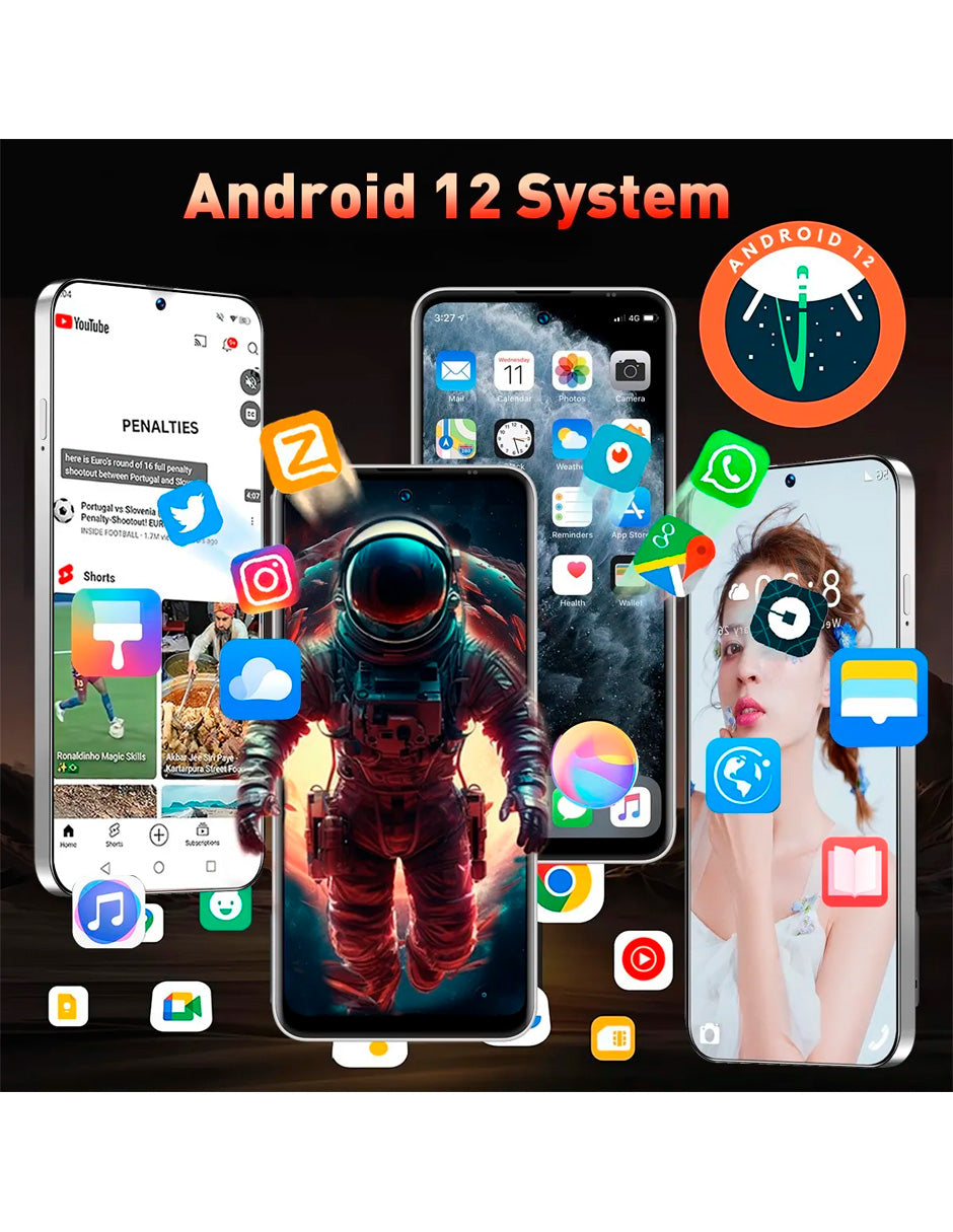 Smartphone A60 Dual Sim 4gb+64gb Ram Batería 5000mah Android 12 Hd 13 mp
