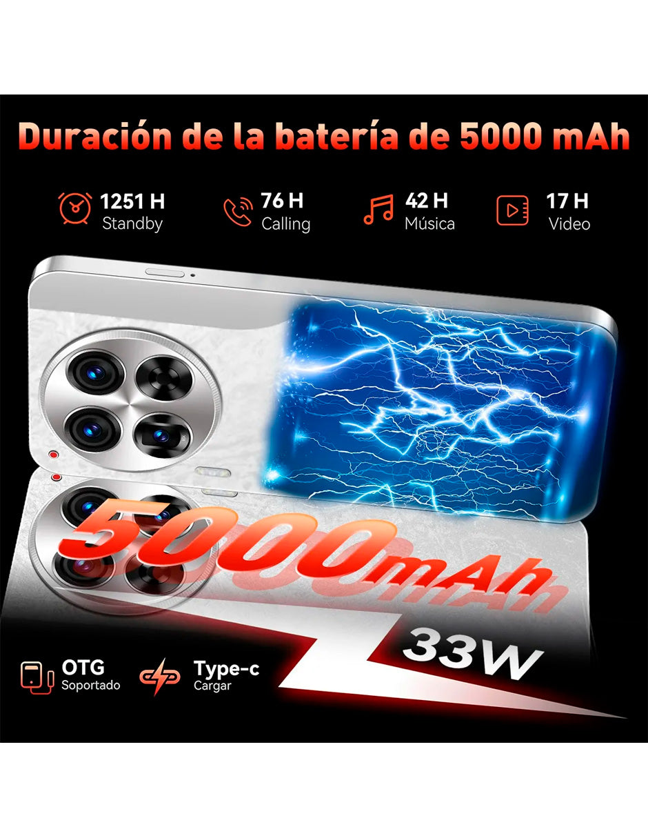 Smartphone A60 Dual Sim 4gb+64gb Ram Batería 5000mah Android 12 Hd 13 mp