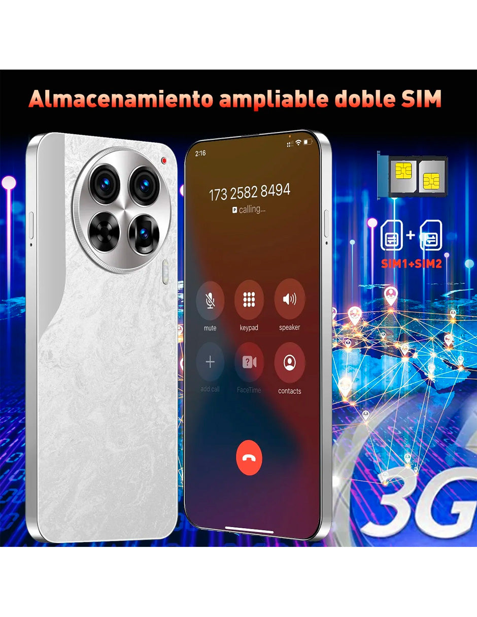 Smartphone A60 Dual Sim 4gb+64gb Ram Batería 5000mah Android 12 Hd 13 mp