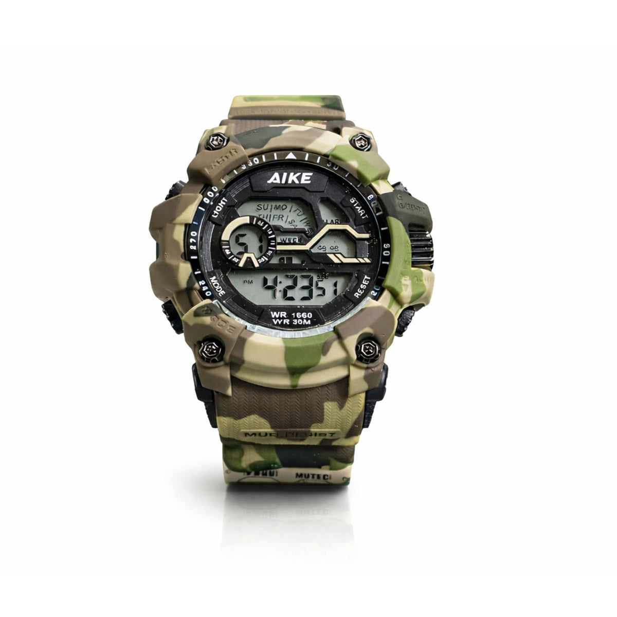 Reloj estilo militar camuflaje, antigolpes, digital y análogo, resistente a 30 m - foto 2