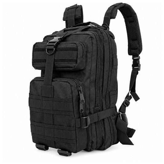 Mochila táctica de 17 L con MOLLE, respaldo acolchado y forro resistente al agua
