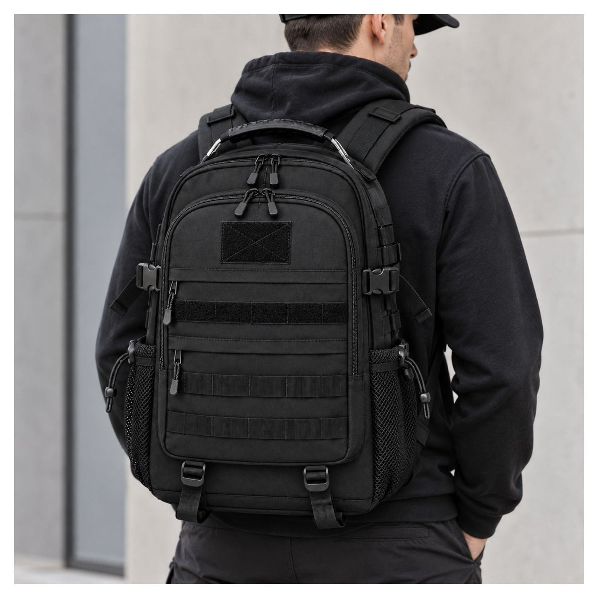 Mochila táctica Adventure de gran capacidad con MOLLE y bolsillos laterales - foto 6